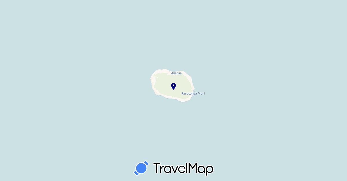 TravelMap itinerary: driving in Cook Islands (Oceania)
